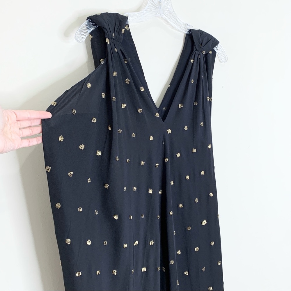 NEW Hatch The Amira Caftan (Sz P / Petite) Silk Black Gold Sequin Maternity - Picture 7 of 16